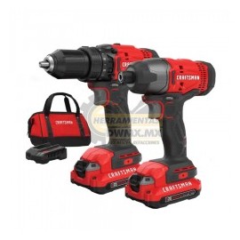 Combo Taladro y Llave de Impacto inalambrico 20V MÁX CRAFTSMAN CMCK200C2