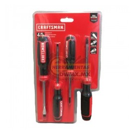 Juego de 4 Desarmadores Bimateriales CRAFTSMAN CMHT65076