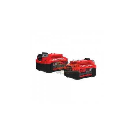 Paquete de 2 Baterías de Iones de Litio 4.0 Ah CRAFTSMAN CMCB204-2