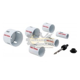 KIT DE SIERRA PERFORADORA, JUEGO BIMETALICO, 7PZS CRAFTSMAN CMAH1SET7   Piloto de Arbor W. Adaptador